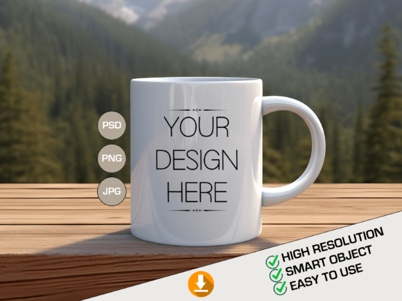 Download PSD Mug Template, Full Cover Mug Mockup - Mug mockup Collection