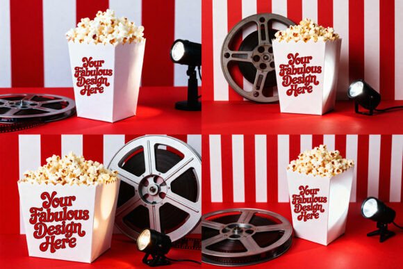 Download Popcorn Box or Bucket JPG Mockup Set - Premium Bundle