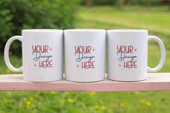 Download Set of Three 11oz Mug Mockup PSD - Mug mockup Collection