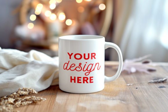 Download White Ceramic Mug Mockup Cozy Home Style - Mug mockup Collection