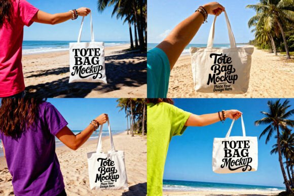 Download Beach Tote Bag JPG Mockup Bundle - Premium Resources