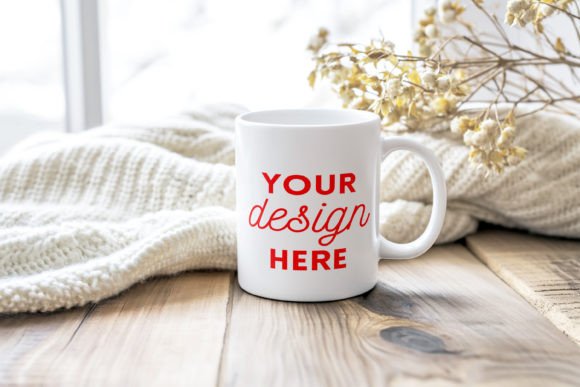 Download White Ceramic Mug Mockup Cozy Home Style - Mug mockup Collection
